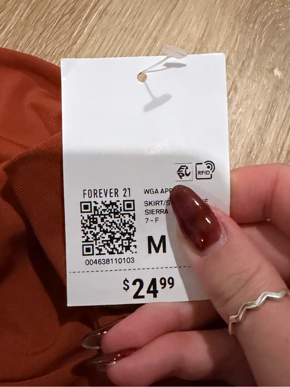 Rust orange Women’s Skirt - Picture 3 of 3